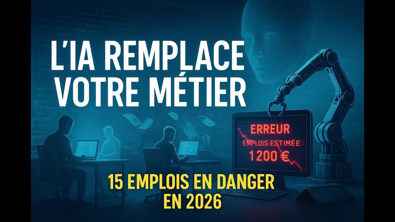 Les 15 EMPLOIS SUPPRIMÉS par l’IA d’ici 2026 (et comment te protéger maintenant)