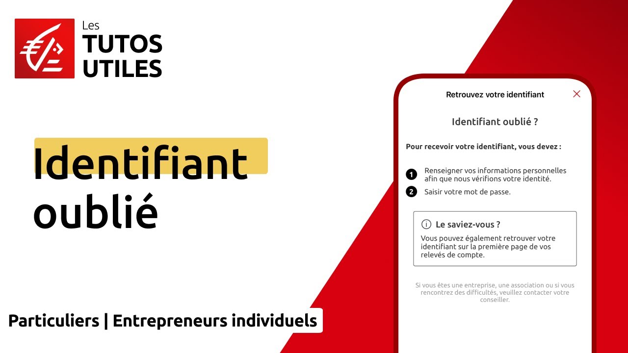 Comment retrouver votre identifiant de connexion ? | Caisse d'Epargne