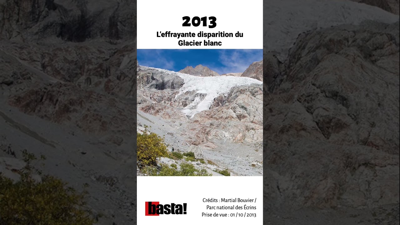 L’effrayante disparition du Glacier blanc dans les Alpes en images