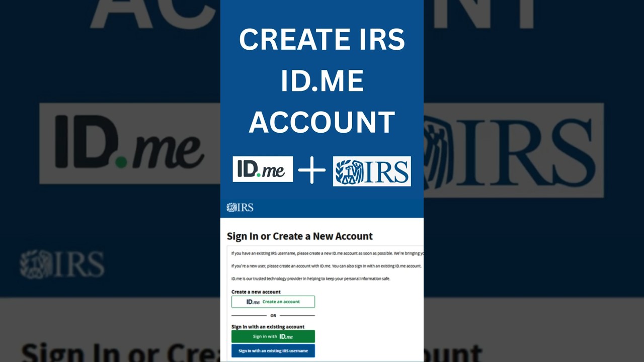 Set Up Your IRS ID.me Account in Minutes! #shorts
