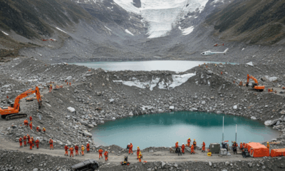 un glacier en suisse s'effondre de manière spectaculaire, suscitant une alerte des autorités sur les risques liés à la formation d'un lac artificiel, mettant en garde contre les dangers potentiels pour la région.