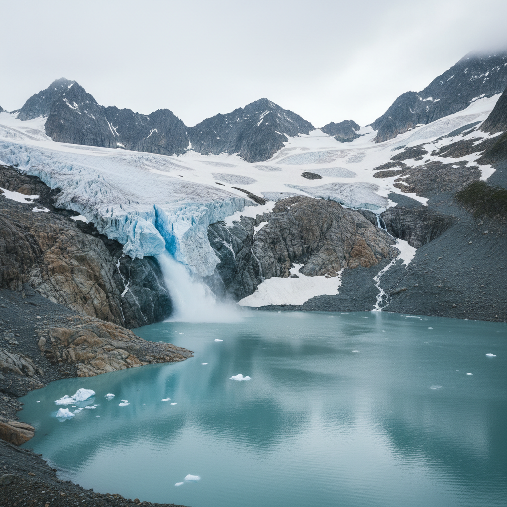 découvrez l'effondrement spectaculaire d’un glacier en suisse et la formation d’un nouveau lac, conséquence directe de la fonte accélérée des neiges due au changement climatique.