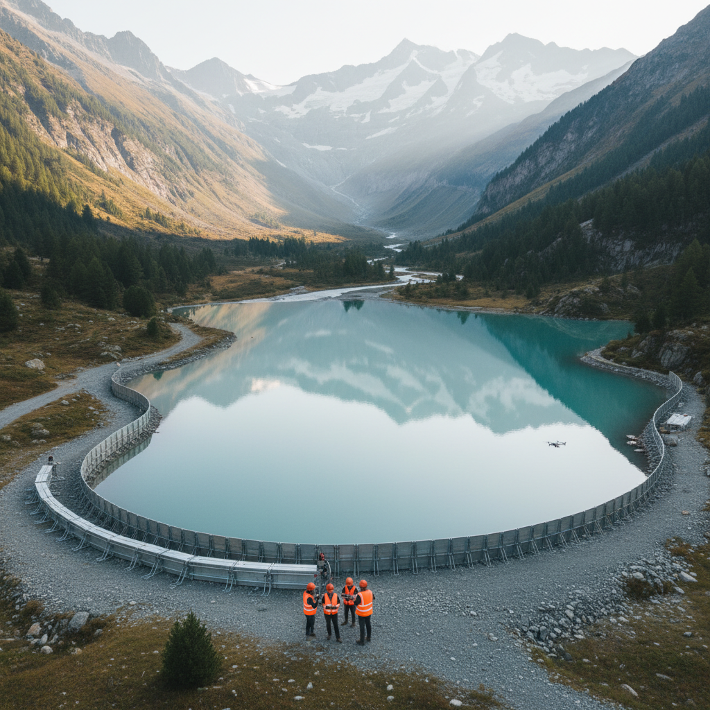 en suisse, la fonte rapide du glacier du birch suscite des inquiétudes croissantes quant à la formation imminente d'un lac, menaçant l'environnement et les populations locales.
