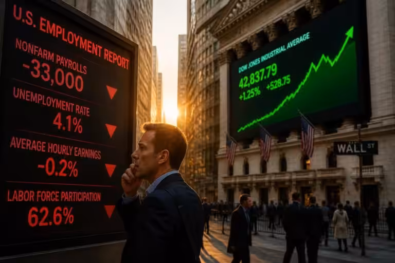analyse du bilan décevant de l'emploi américain et son impact inattendu sur la progression des marchés boursiers.
